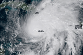 Satellite imagery of hurricane melissa courtesy of cira/noaa
