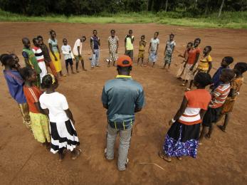 People standing in a circle